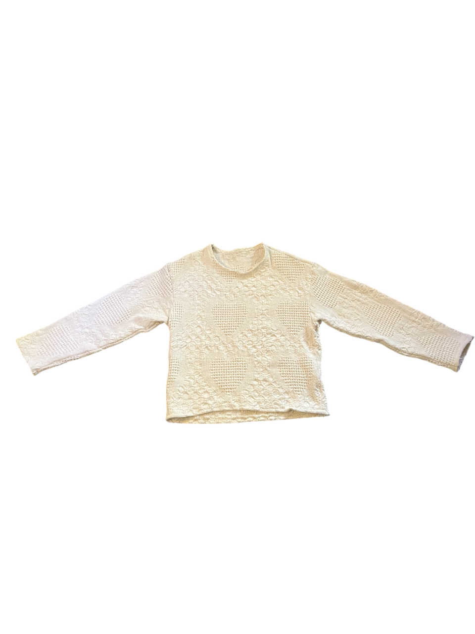 White Hearted Crew Neck